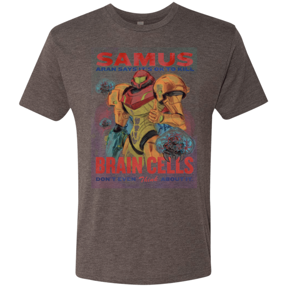 T-Shirts Macchiato / Small Samus Aran Propaganda Men's Triblend T-Shirt