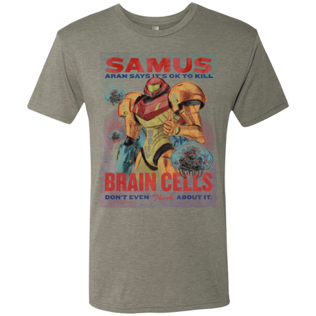 T-Shirts Venetian Grey / Small Samus Aran Propaganda Men's Triblend T-Shirt