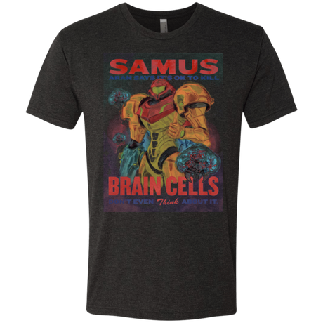 T-Shirts Vintage Black / Small Samus Aran Propaganda Men's Triblend T-Shirt
