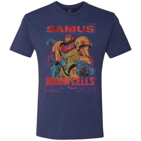 T-Shirts Vintage Navy / Small Samus Aran Propaganda Men's Triblend T-Shirt
