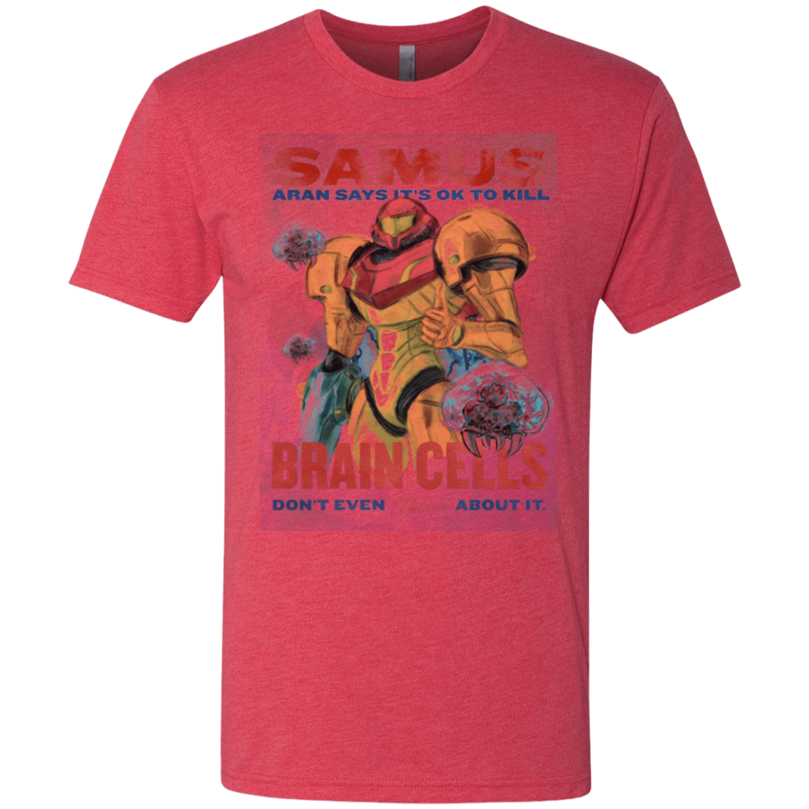 T-Shirts Vintage Red / Small Samus Aran Propaganda Men's Triblend T-Shirt