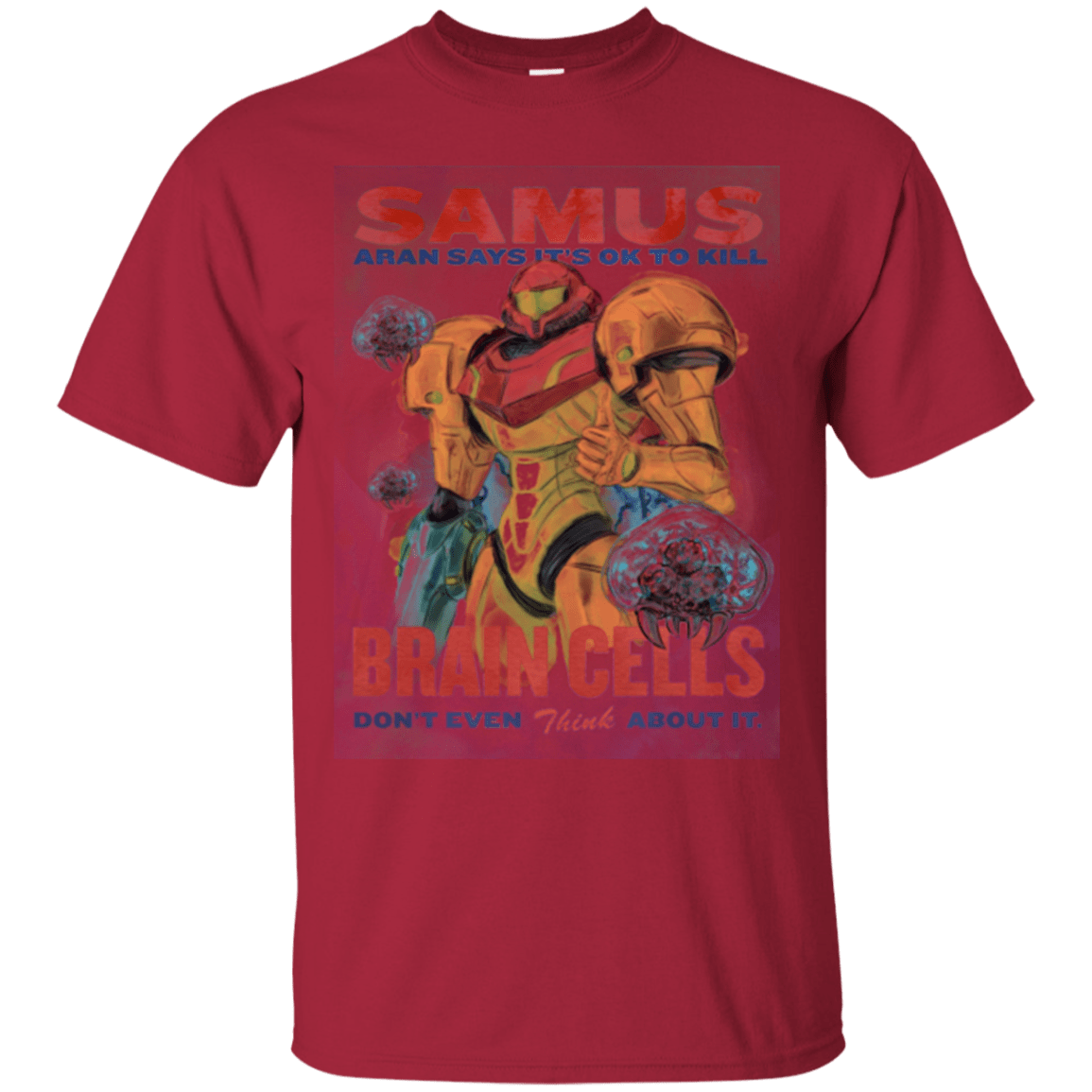 T-Shirts Cardinal / Small Samus Aran Propaganda T-Shirt