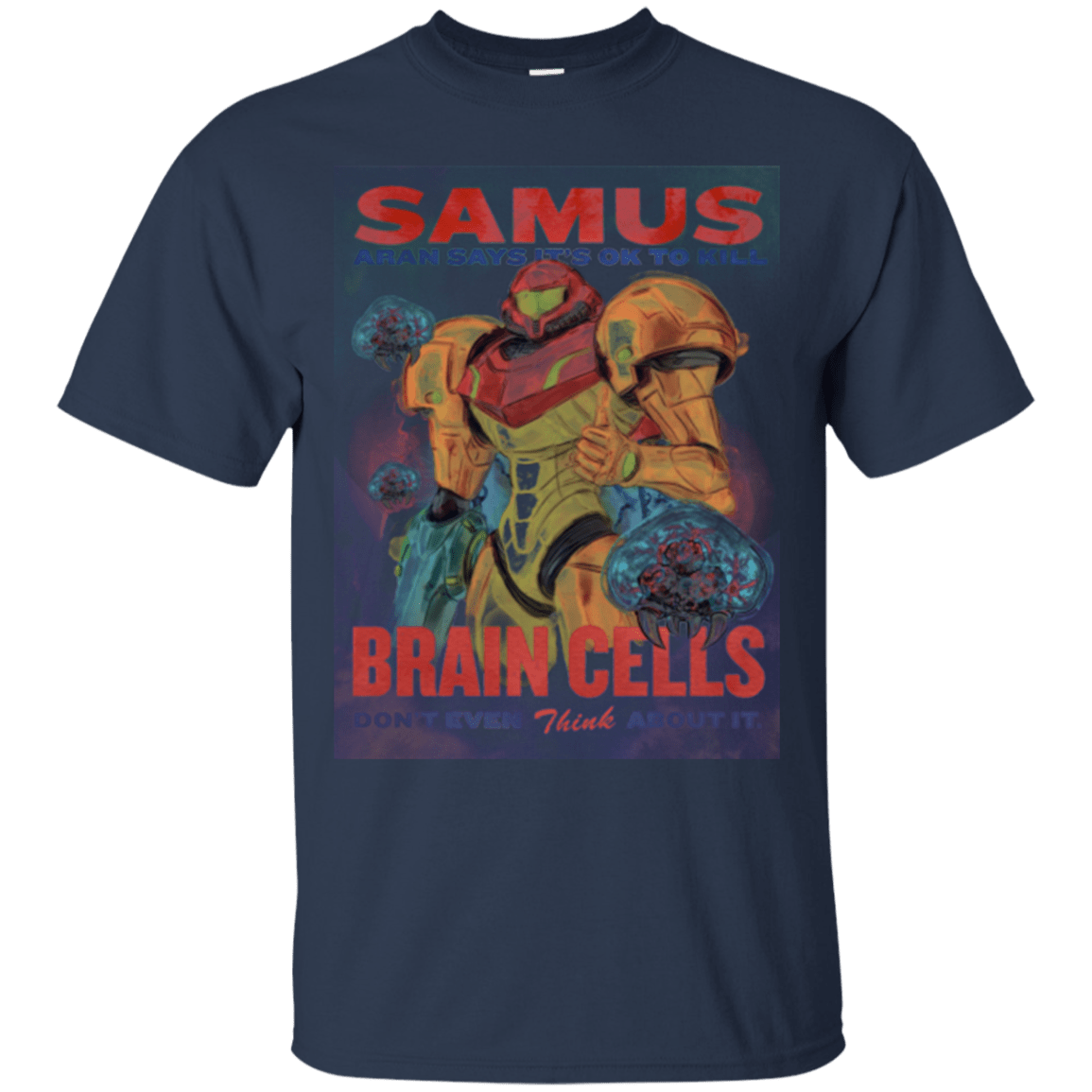T-Shirts Navy / Small Samus Aran Propaganda T-Shirt