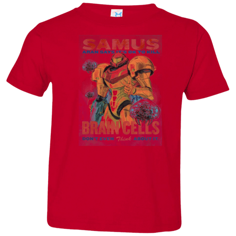 T-Shirts Red / 2T Samus Aran Propaganda Toddler Premium T-Shirt