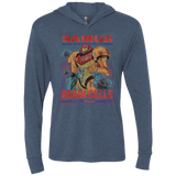 T-Shirts Indigo / X-Small Samus Aran Propaganda Triblend Long Sleeve Hoodie Tee