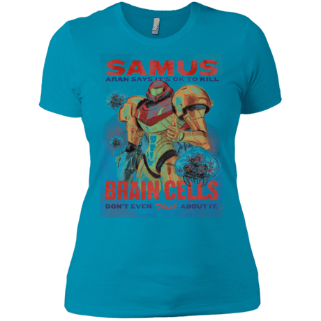 T-Shirts Turquoise / X-Small Samus Aran Propaganda Women's Premium T-Shirt