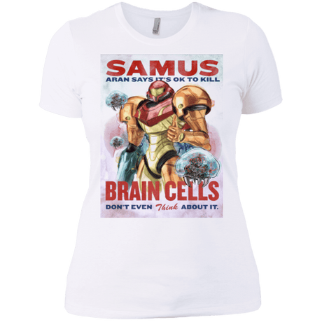 T-Shirts White / X-Small Samus Aran Propaganda Women's Premium T-Shirt