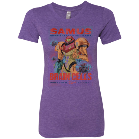 T-Shirts Purple Rush / Small Samus Aran Propaganda Women's Triblend T-Shirt