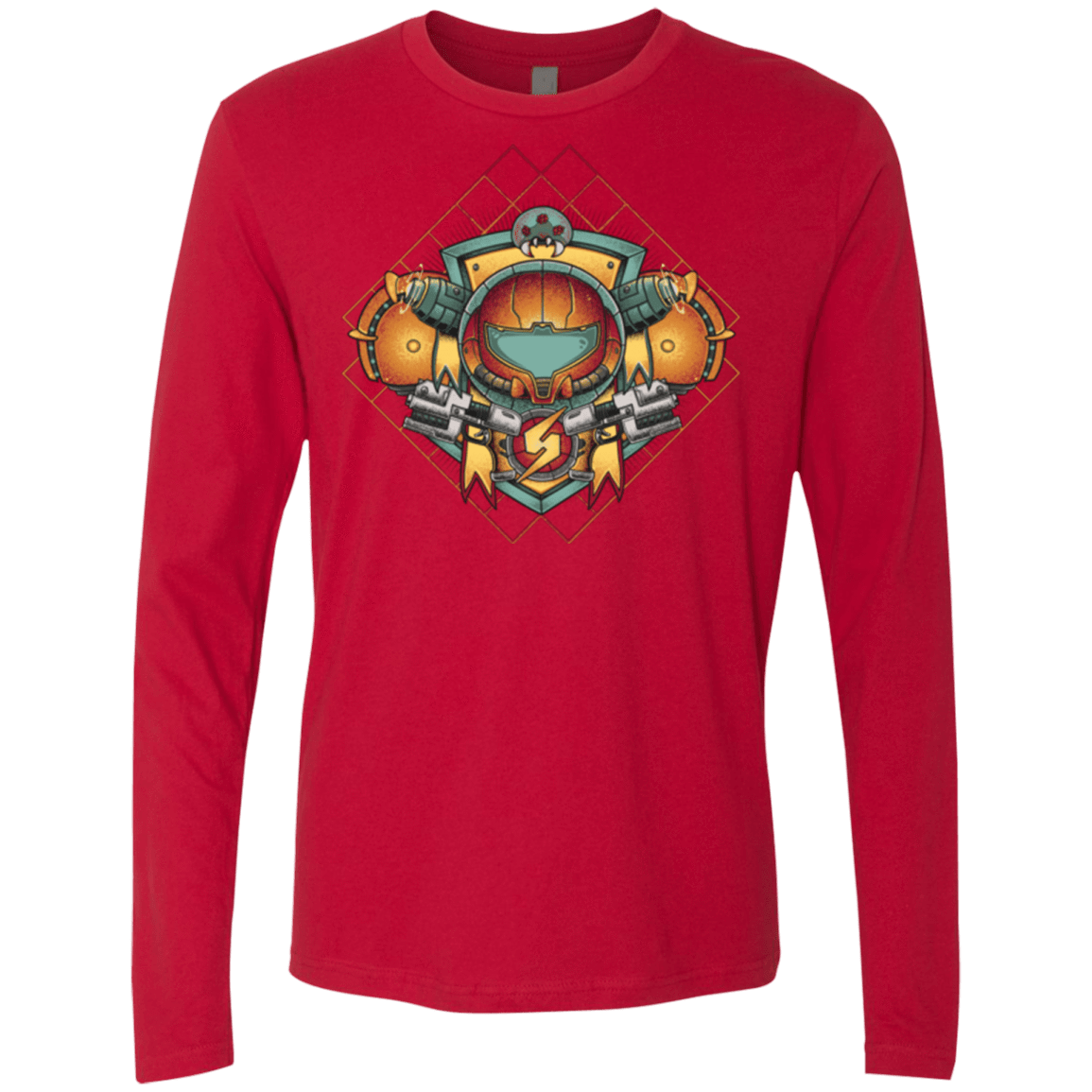 T-Shirts Red / Small Samus crest Men's Premium Long Sleeve