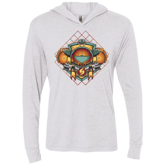 T-Shirts Heather White / X-Small Samus crest Triblend Long Sleeve Hoodie Tee