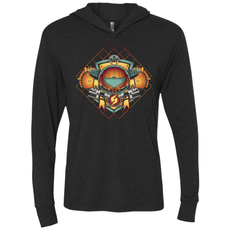 T-Shirts Vintage Black / X-Small Samus crest Triblend Long Sleeve Hoodie Tee