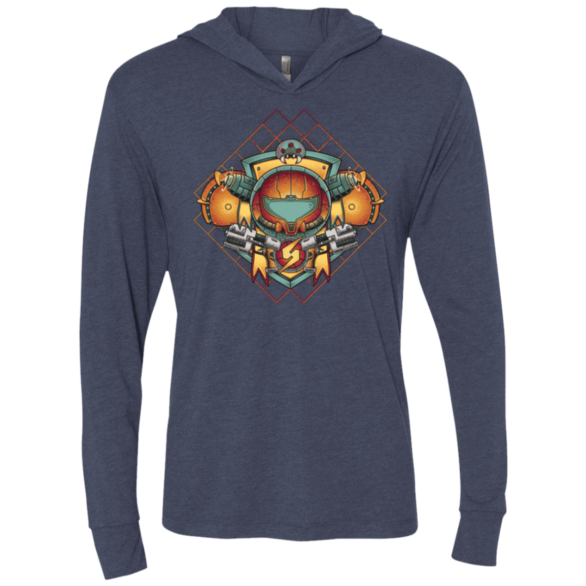T-Shirts Vintage Navy / X-Small Samus crest Triblend Long Sleeve Hoodie Tee