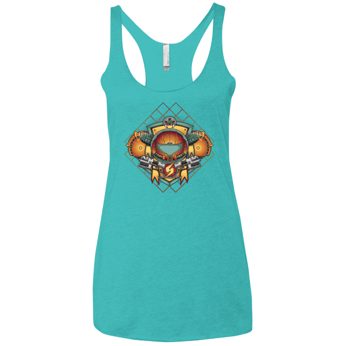 T-Shirts Tahiti Blue / X-Small Samus crest Women's Triblend Racerback Tank