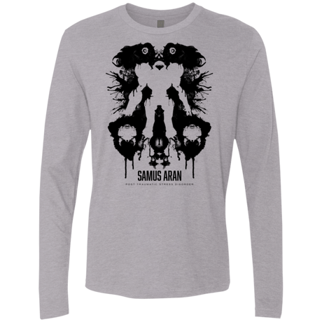 T-Shirts Heather Grey / Small Samus Ink Blot Men's Premium Long Sleeve
