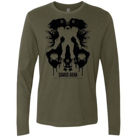 T-Shirts Military Green / Small Samus Ink Blot Men's Premium Long Sleeve