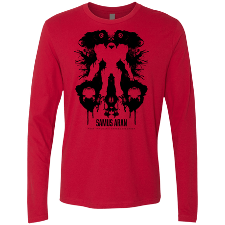 T-Shirts Red / Small Samus Ink Blot Men's Premium Long Sleeve