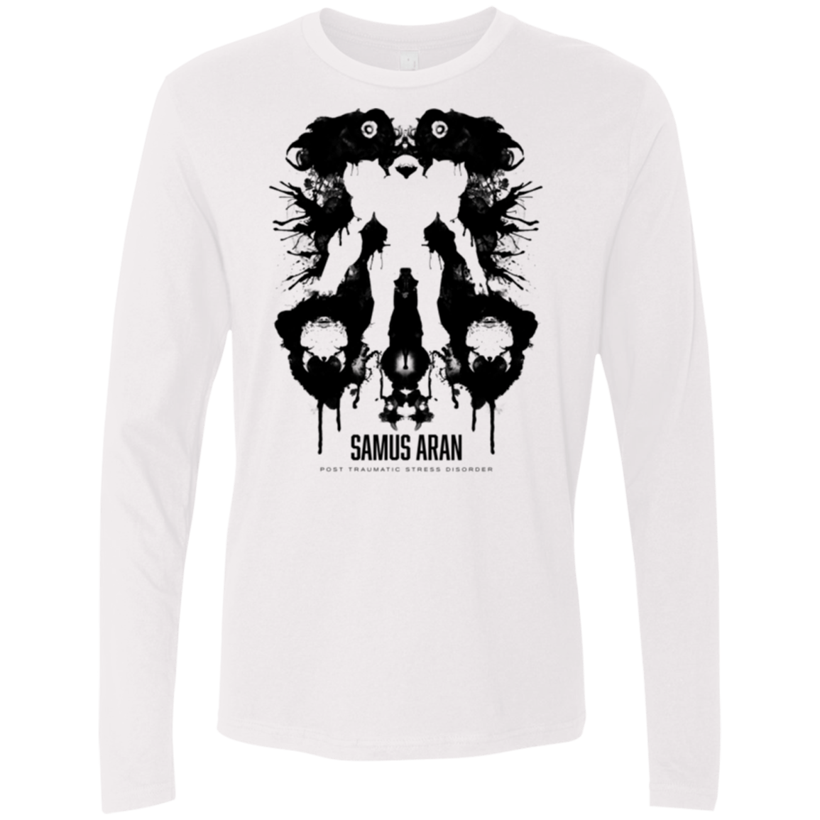 T-Shirts White / Small Samus Ink Blot Men's Premium Long Sleeve