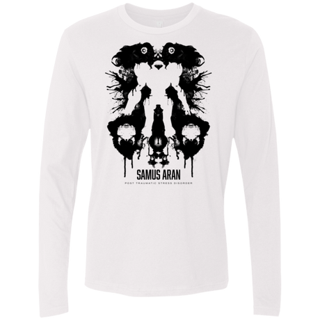 T-Shirts White / Small Samus Ink Blot Men's Premium Long Sleeve