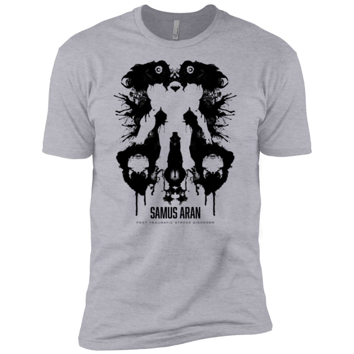 T-Shirts Heather Grey / X-Small Samus Ink Blot Men's Premium T-Shirt