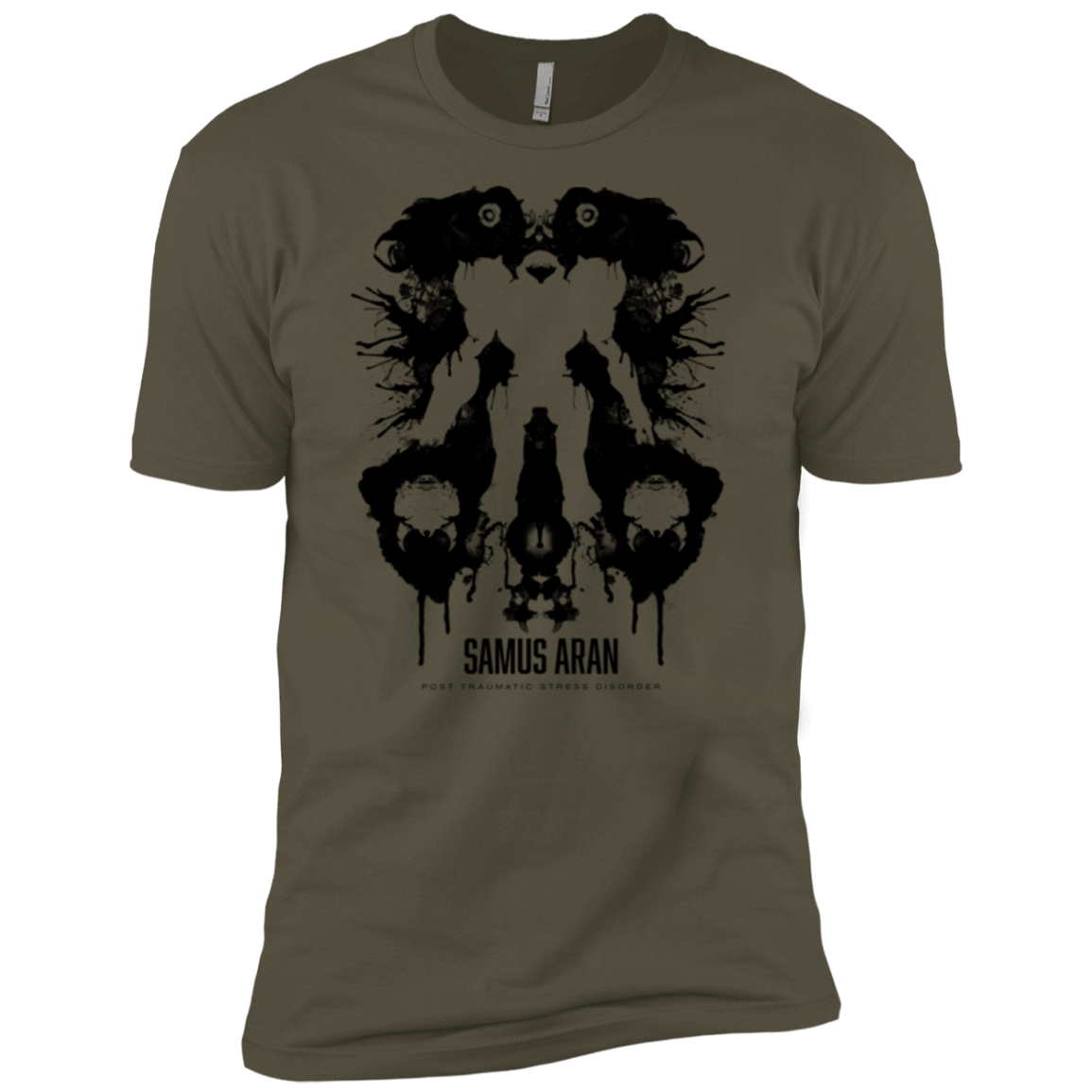 T-Shirts Military Green / X-Small Samus Ink Blot Men's Premium T-Shirt