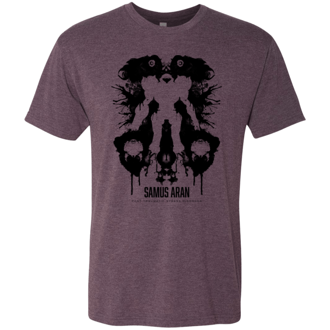 T-Shirts Vintage Purple / Small Samus Ink Blot Men's Triblend T-Shirt