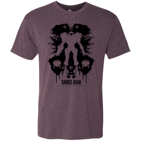 T-Shirts Vintage Purple / Small Samus Ink Blot Men's Triblend T-Shirt
