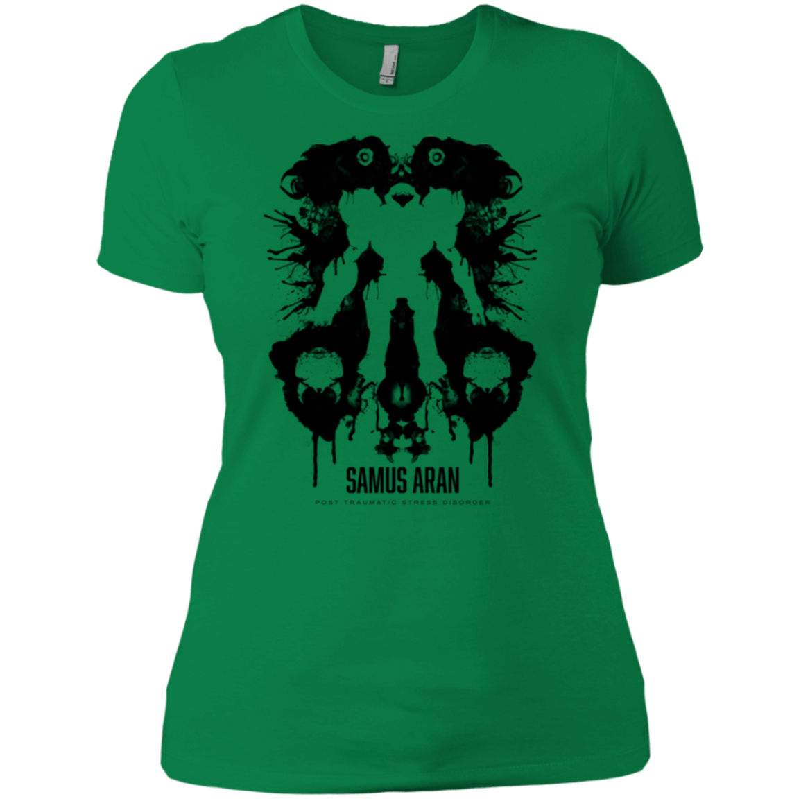 T-Shirts Kelly Green / X-Small Samus Ink Blot Women's Premium T-Shirt