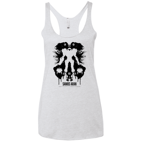 T-Shirts Heather White / X-Small Samus Ink Blot Women's Triblend Racerback Tank