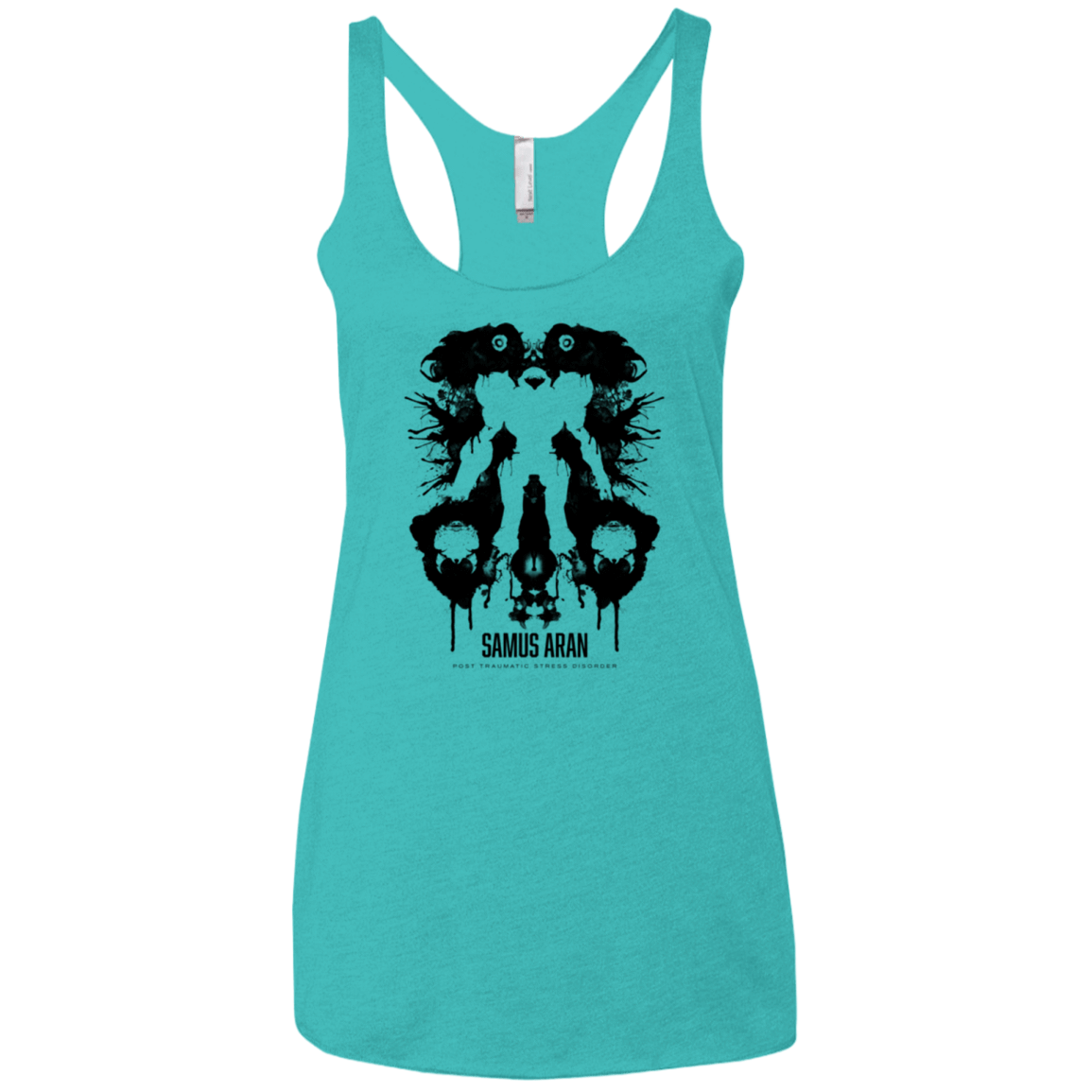 T-Shirts Tahiti Blue / X-Small Samus Ink Blot Women's Triblend Racerback Tank