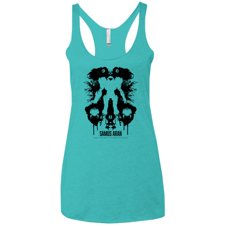 T-Shirts Tahiti Blue / X-Small Samus Ink Blot Women's Triblend Racerback Tank