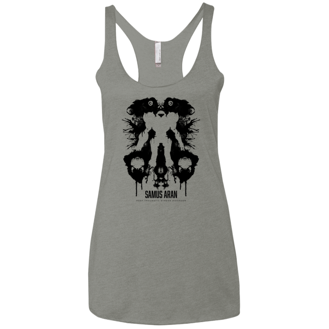 T-Shirts Venetian Grey / X-Small Samus Ink Blot Women's Triblend Racerback Tank