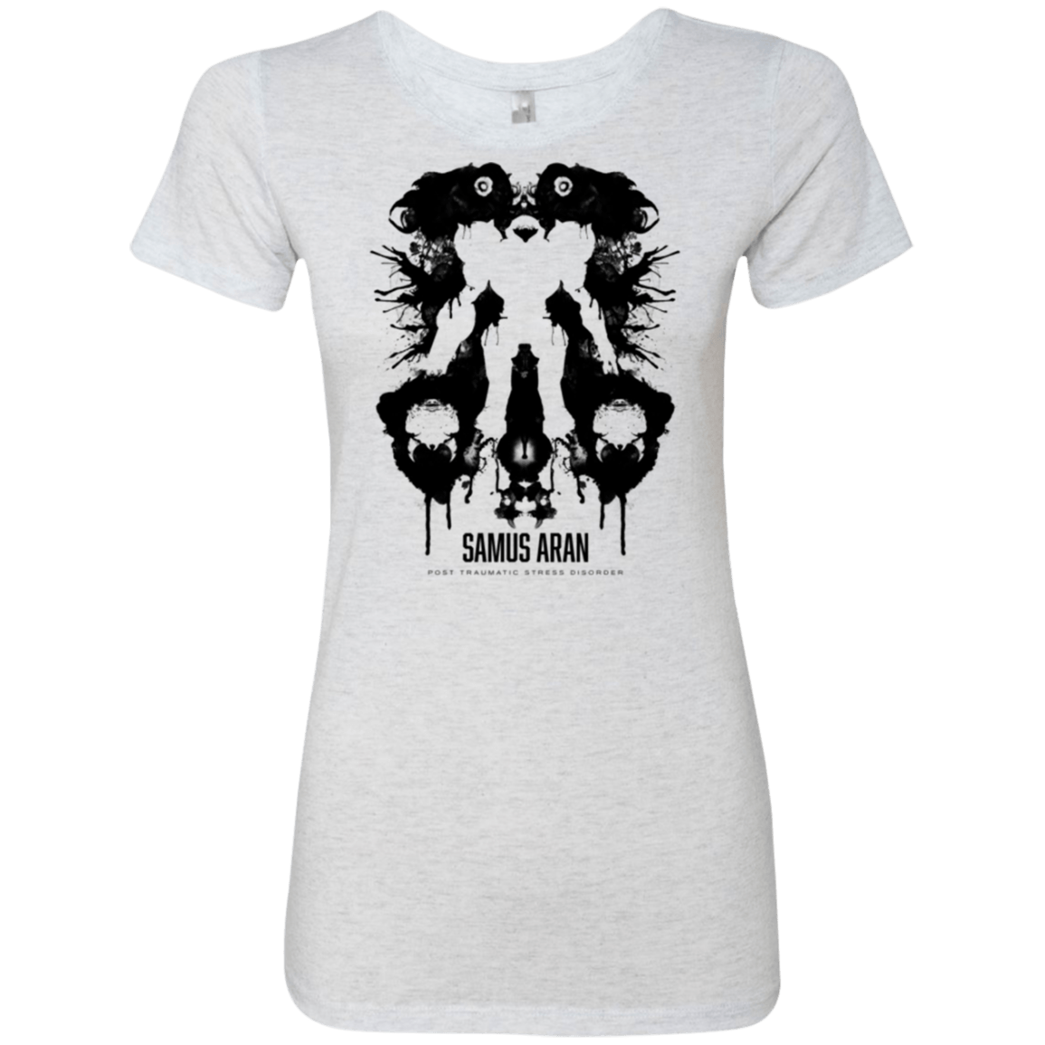 T-Shirts Heather White / Small Samus Ink Blot Women's Triblend T-Shirt