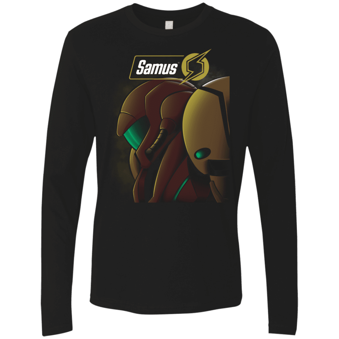 T-Shirts Black / S Samus Men's Premium Long Sleeve