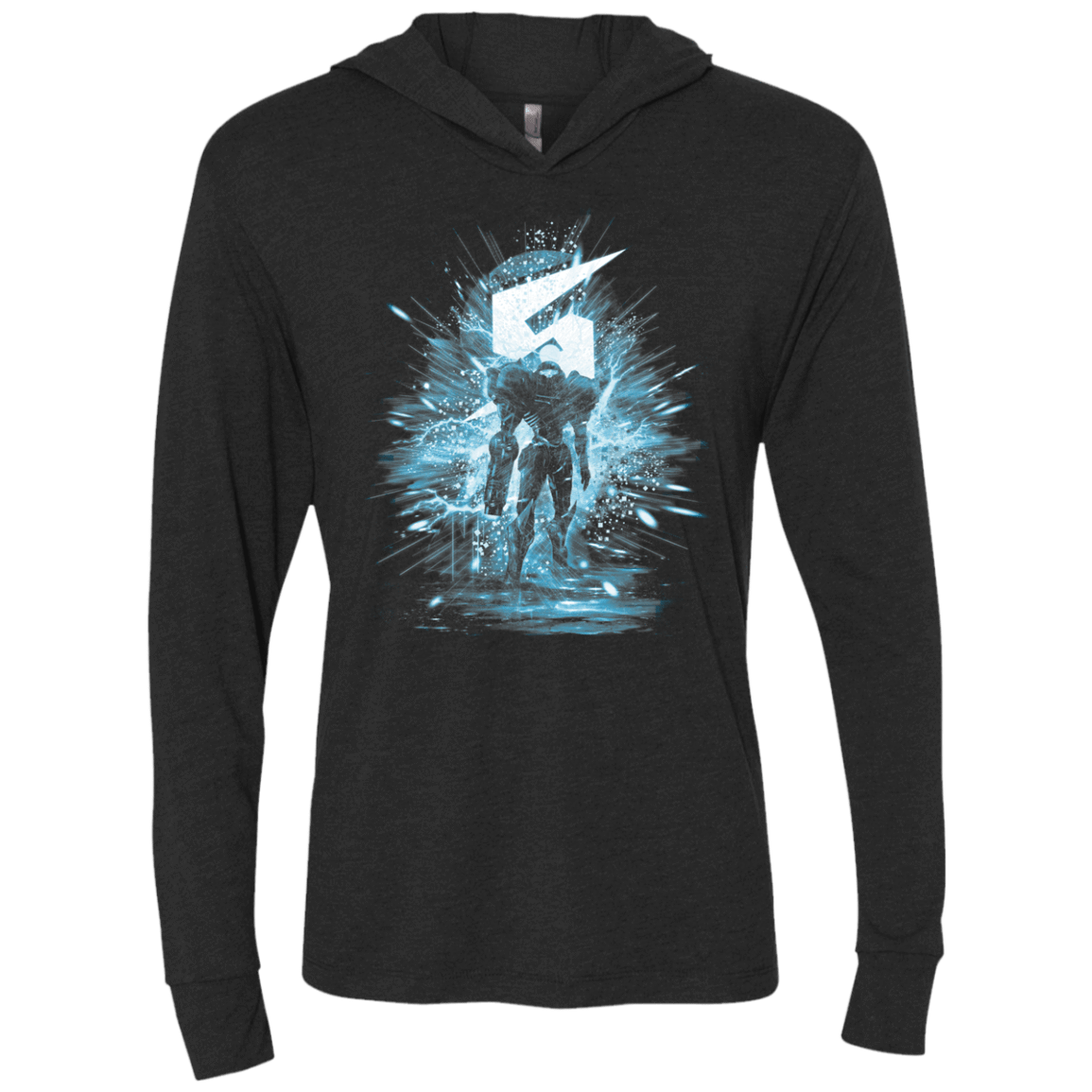 T-Shirts Vintage Black / X-Small Samus storm Triblend Long Sleeve Hoodie Tee