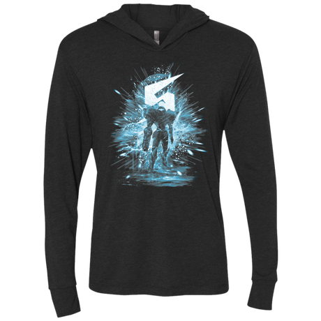 T-Shirts Vintage Black / X-Small Samus storm Triblend Long Sleeve Hoodie Tee