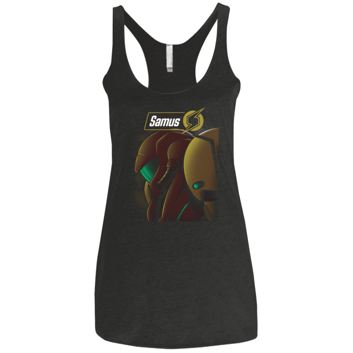 T-Shirts Vintage Black / X-Small Samus Women's Triblend Racerback Tank