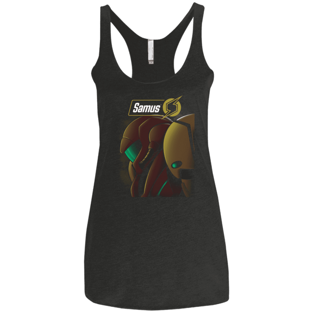 T-Shirts Vintage Black / X-Small Samus Women's Triblend Racerback Tank