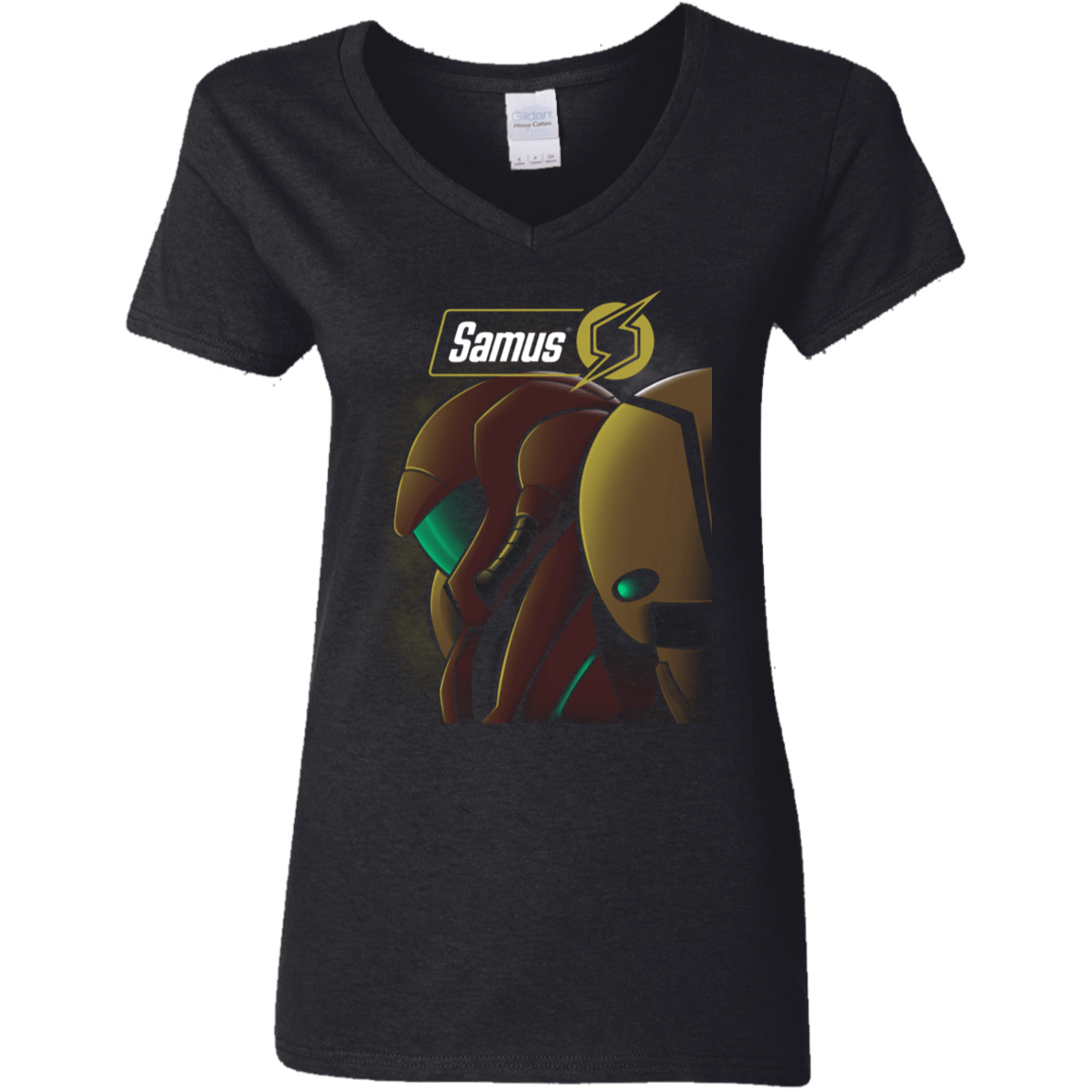 T-Shirts Black / S Samus Women's V-Neck T-Shirt