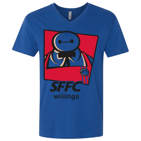 T-Shirts Royal / X-Small San Fransokyo Fried Chicken Men's Premium V-Neck