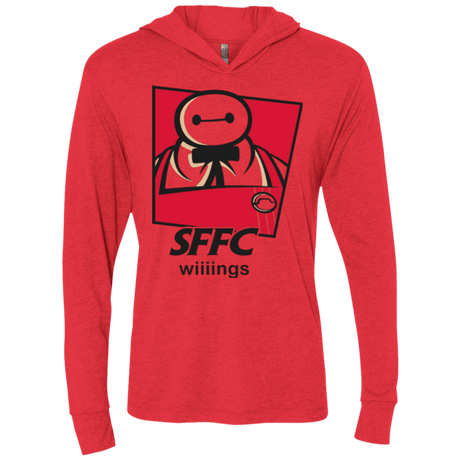 T-Shirts Vintage Red / X-Small San Fransokyo Fried Chicken Triblend Long Sleeve Hoodie Tee