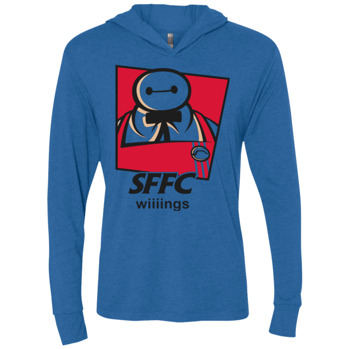 T-Shirts Vintage Royal / X-Small San Fransokyo Fried Chicken Triblend Long Sleeve Hoodie Tee