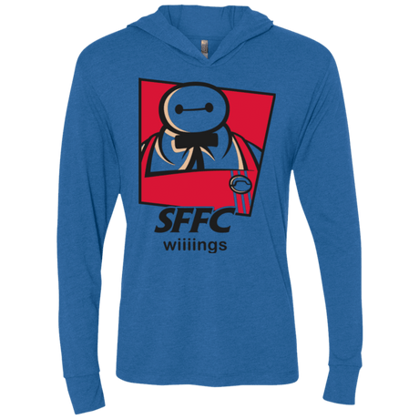 T-Shirts Vintage Royal / X-Small San Fransokyo Fried Chicken Triblend Long Sleeve Hoodie Tee