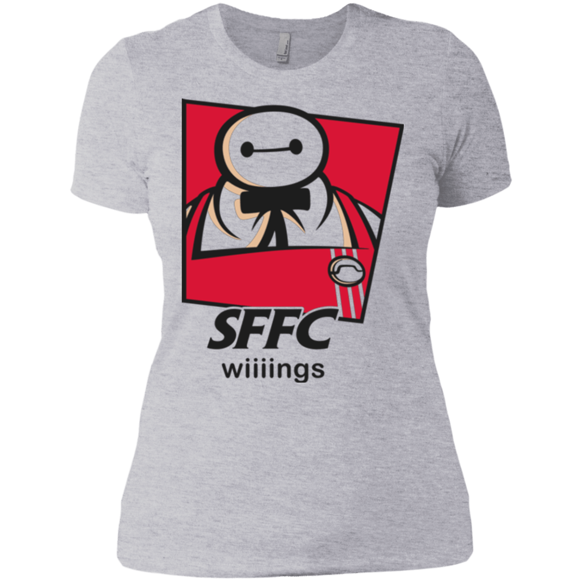 T-Shirts Heather Grey / X-Small San Fransokyo Fried Chicken Women's Premium T-Shirt