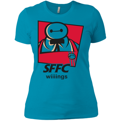 T-Shirts Turquoise / X-Small San Fransokyo Fried Chicken Women's Premium T-Shirt