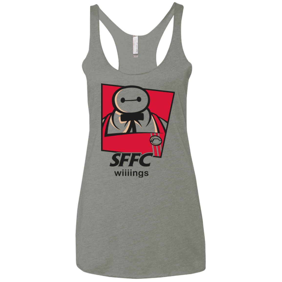 T-Shirts Venetian Grey / X-Small San Fransokyo Fried Chicken Women's Triblend Racerback Tank