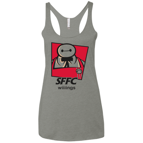 T-Shirts Venetian Grey / X-Small San Fransokyo Fried Chicken Women's Triblend Racerback Tank