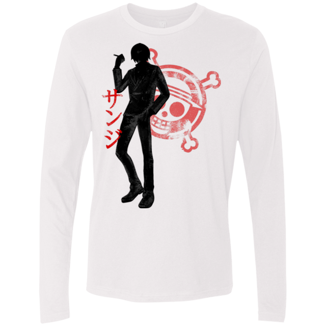 T-Shirts White / Small Sanji Men's Premium Long Sleeve