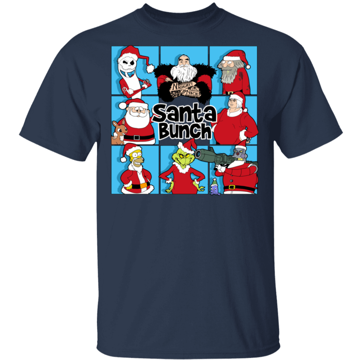 T-Shirts Navy / S Santa Bunch T-Shirt