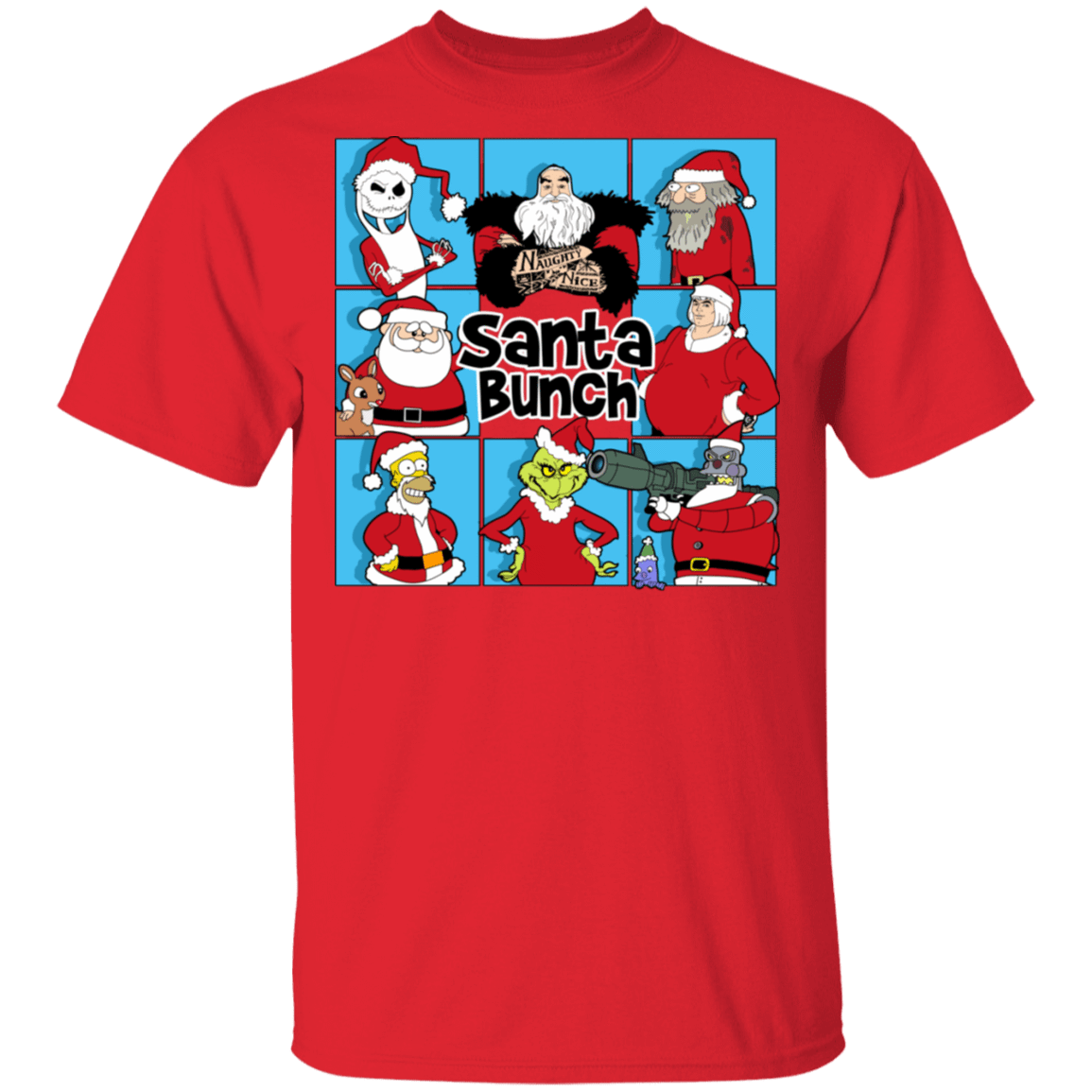 T-Shirts Red / S Santa Bunch T-Shirt