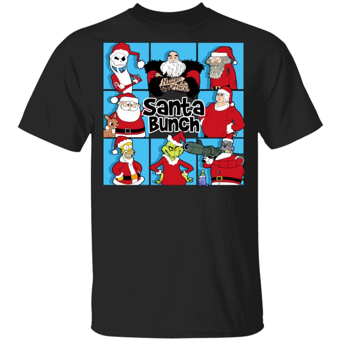 T-Shirts Black / YXS Santa Bunch Youth T-Shirt